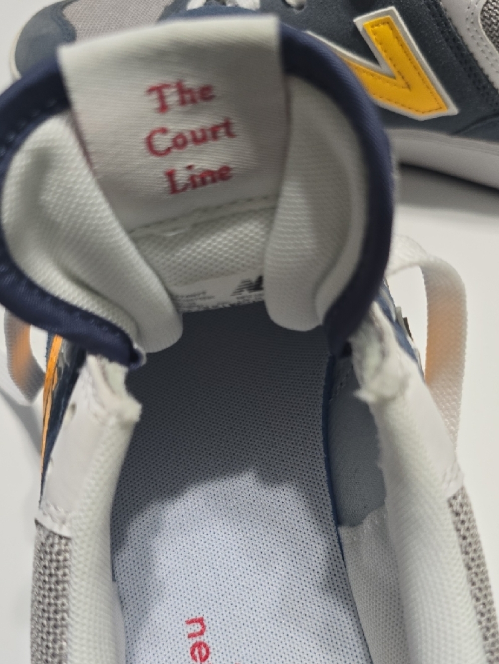 New Balance Navy Gray Yellow Low-Top Sneakers - Picture 2 of 6
